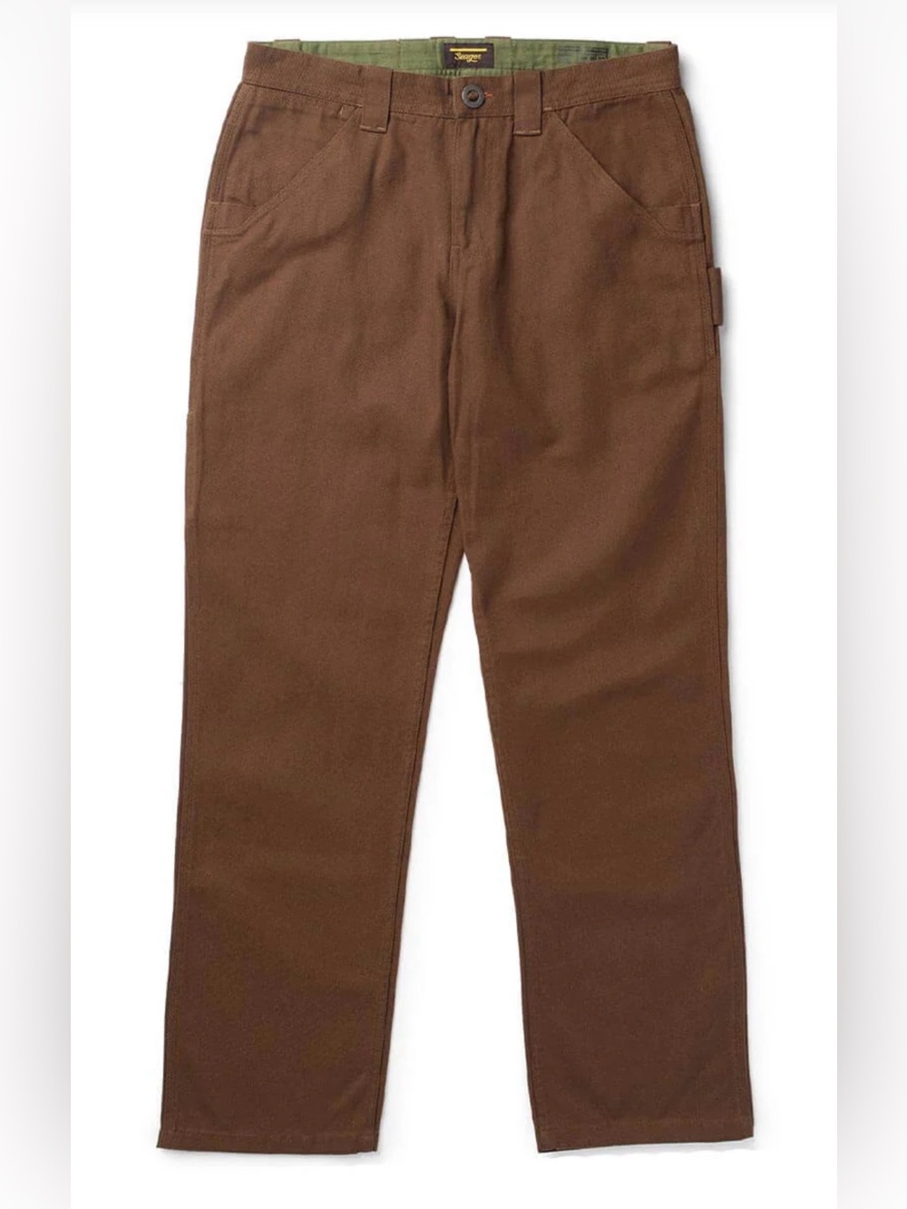 Seager Bison Canvas Straight-Leg Work Pants in Tobacco size 30 100% Cotton